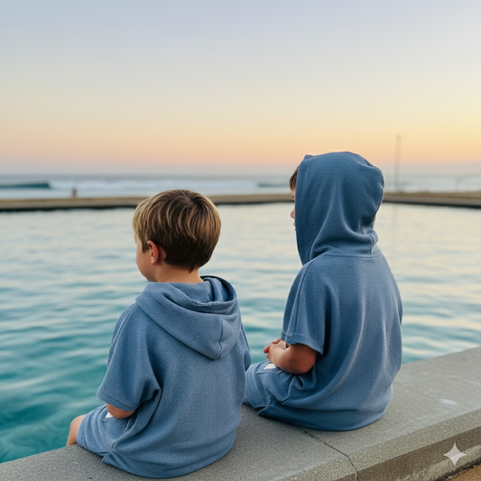 Waffle Rugii Set - Cove Blue