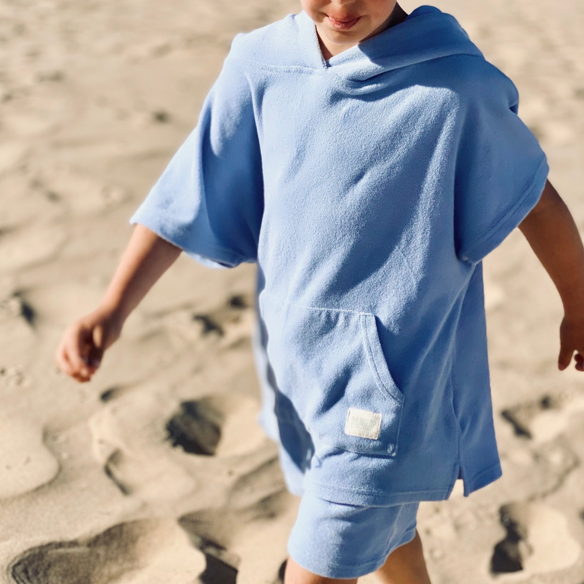 Blue terry towel beach set